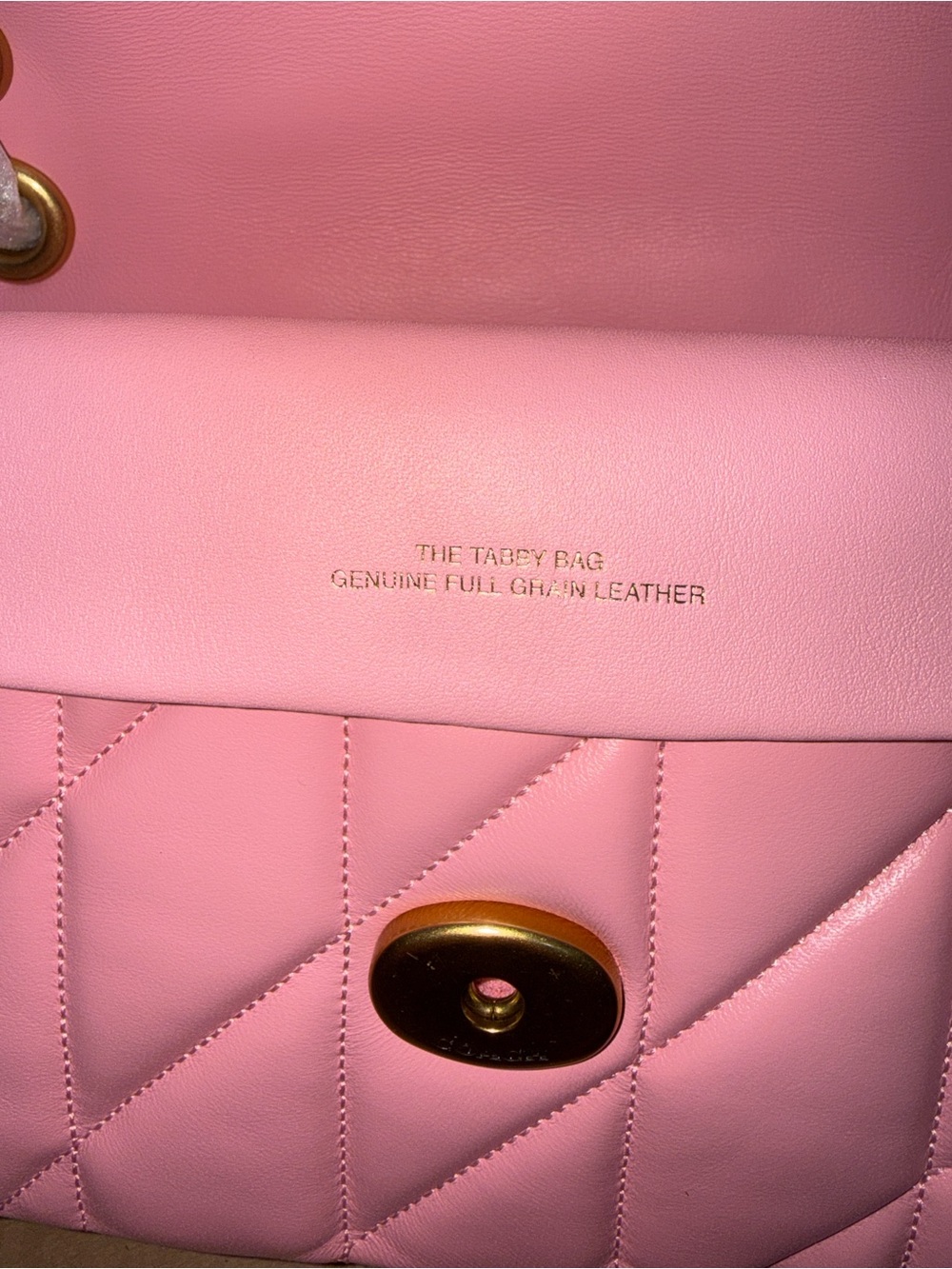 NWT COACH CP150  Brass/Flower Pink Tabby Shoulder Bag 26 With Pillow Quilting - Picture 12 of 15